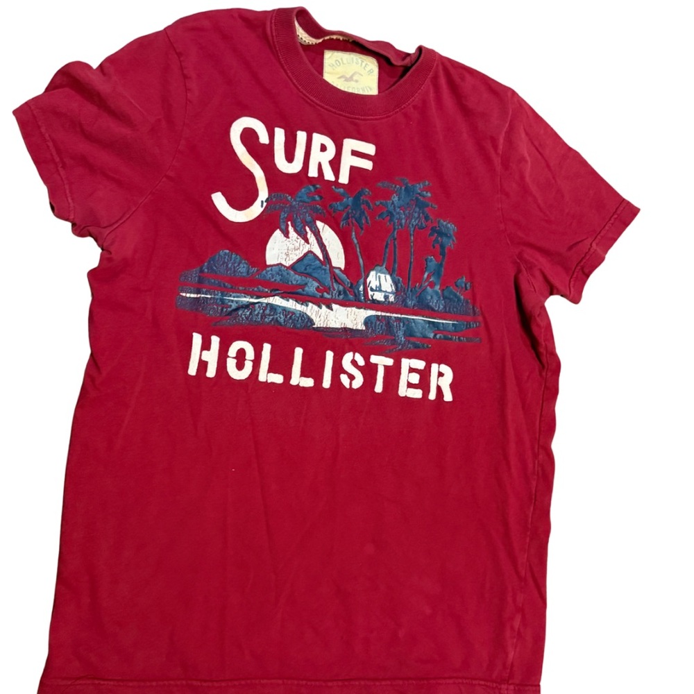 Y2K Hollister Mens Cotton T Shirt Large Classic Logo Casual Surf Tee